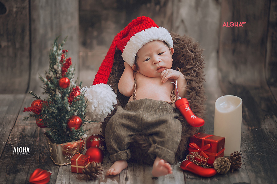 album ảnh giáng sinh newborn